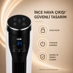 Mole F10 Kule Tipi Vantilatör Kumandalı 3 Kademeli 50W Beyaz - 7